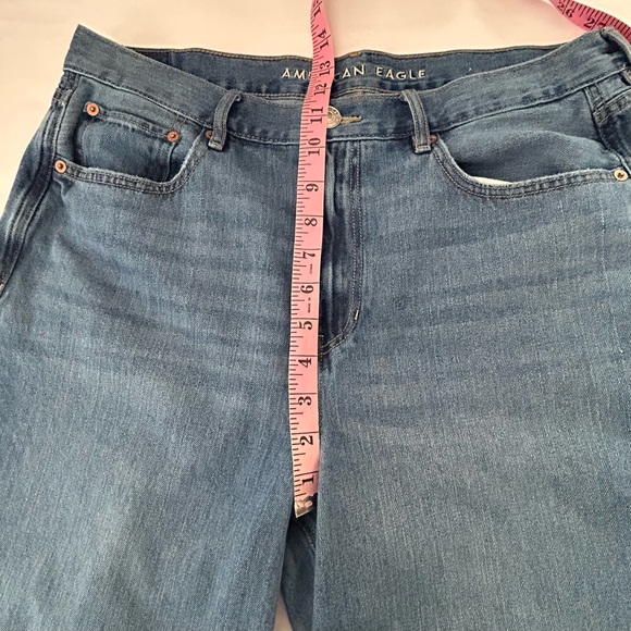 American Eagle Skater Jeans Womens Size 14R Baggy Wide Leg Grunge Distressed - Picture 14 of 16